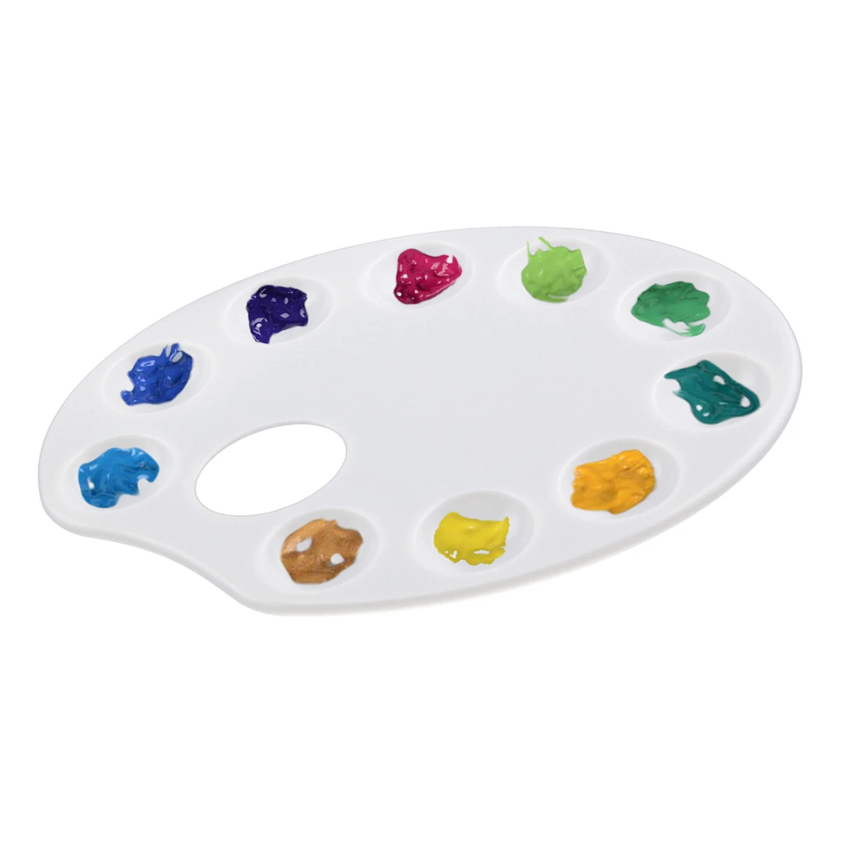 12 PCS Paint Palette Tray Plastic Round Palette for Kids and Adults DIY  Craft Professional Art Painting 