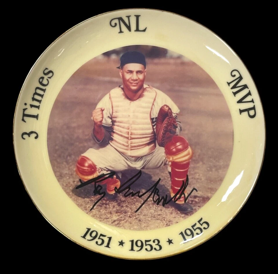 1992 ROY CAMPANELLA 3X NL MVP 签名 PORCELAIN 10 英寸盘子 #109/2000 正品证书 WM 10224 — 第 2/4 张图片