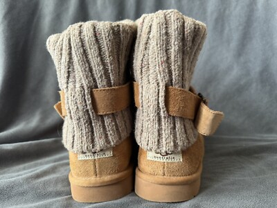 UGG Australia Cambridge Knit Suede Boots Chestnut Brown Women's