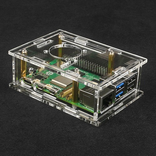 Acrylic Clear Protective Case Box+Heat Cooling Fan for Raspberry Pi 5 Accessori - Afbeelding 10 van 12