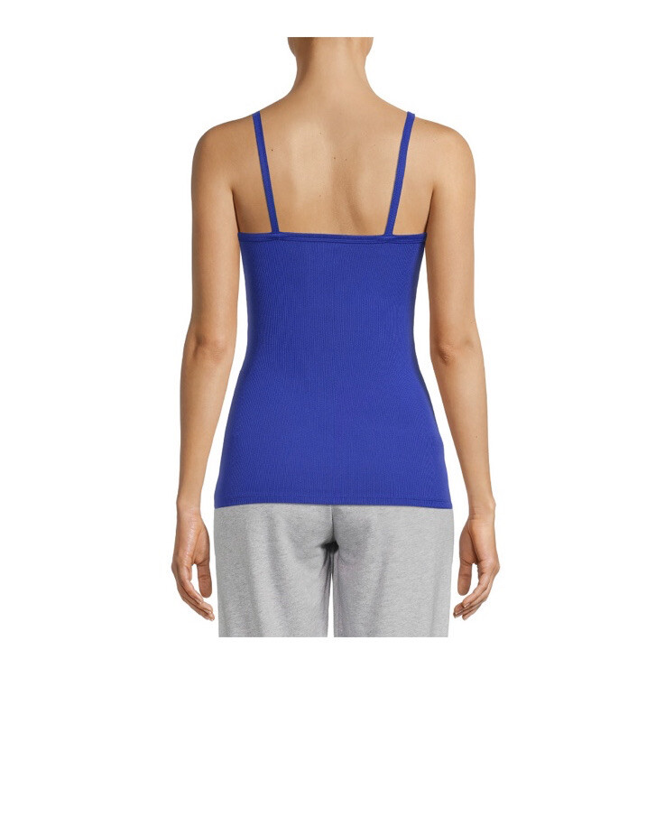 No Boundaries Juniors Scoop Neck Blue Fitted Stretch Rib