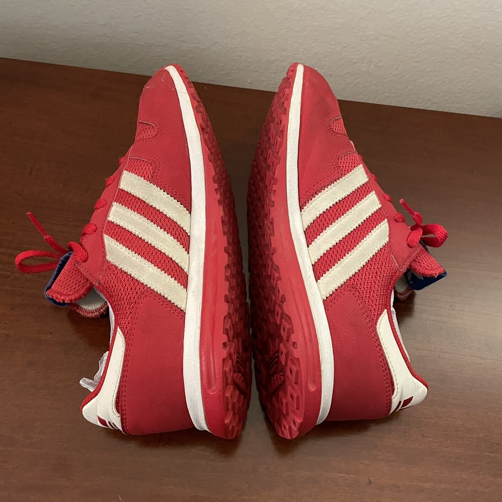 Vintage Adidas Ortholite Sports Red Shoes with Red Soles Size 4 eBay