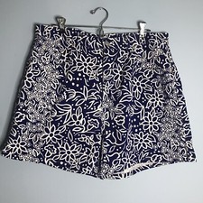 Vintage 1990s Women s Bill Blass High Rise Waist Floral Denim Shorts SZ 14 CC12