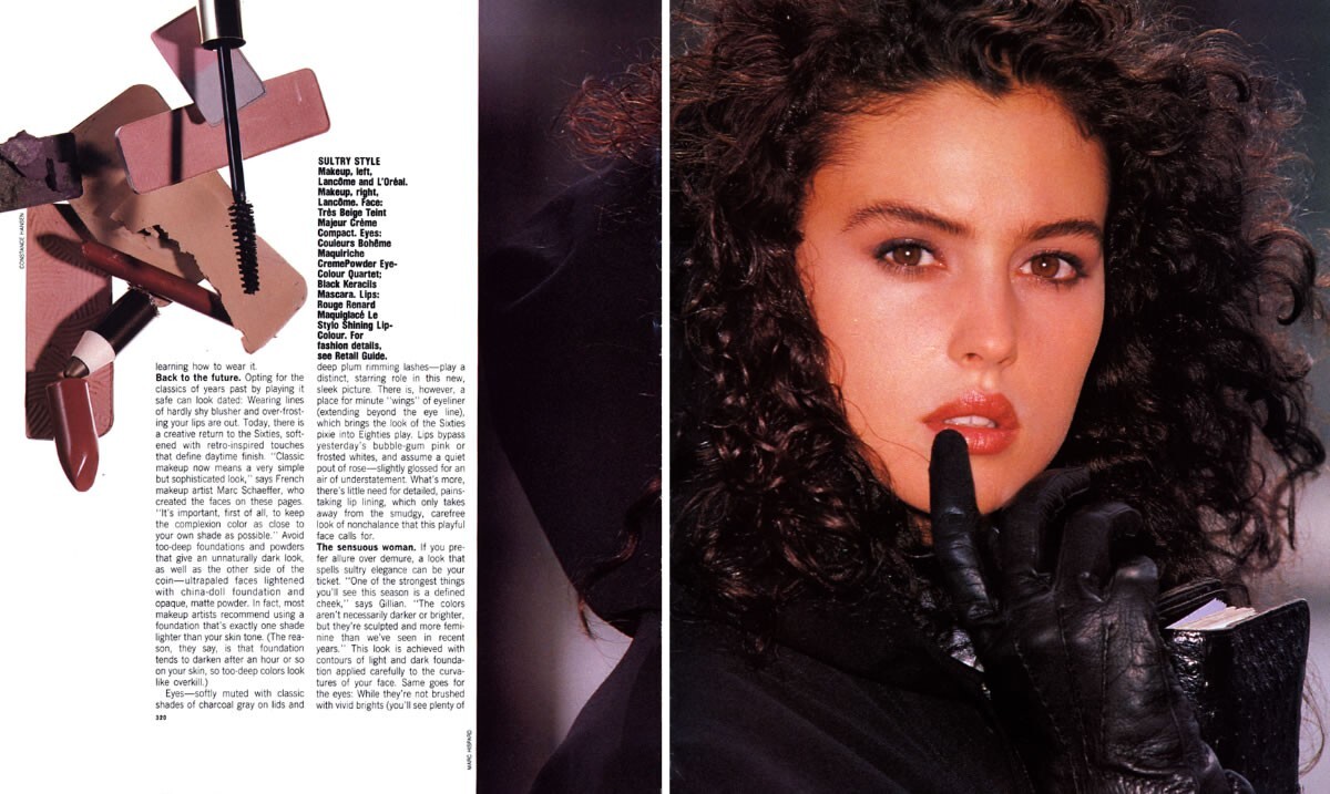 1988 Marc Hispard Claudia Schiffer Monica Bellucci 6-page MAGAZINE