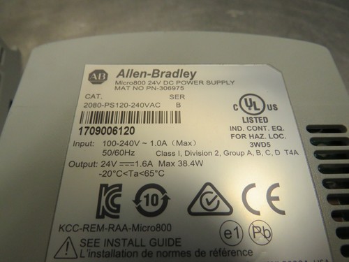 Allen Bradley 2080-PS120-240VAC Ser B Power Supply Lot of 3! - Picture 2 of 2