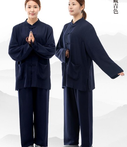 New High Quality Zen Suits Women Buddhist Monks Uniforms Lay Meditation Clothing - Picture 24 of 26