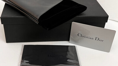 Christian Dior Black/Grey Soft Sunglasses Case w Cleaning