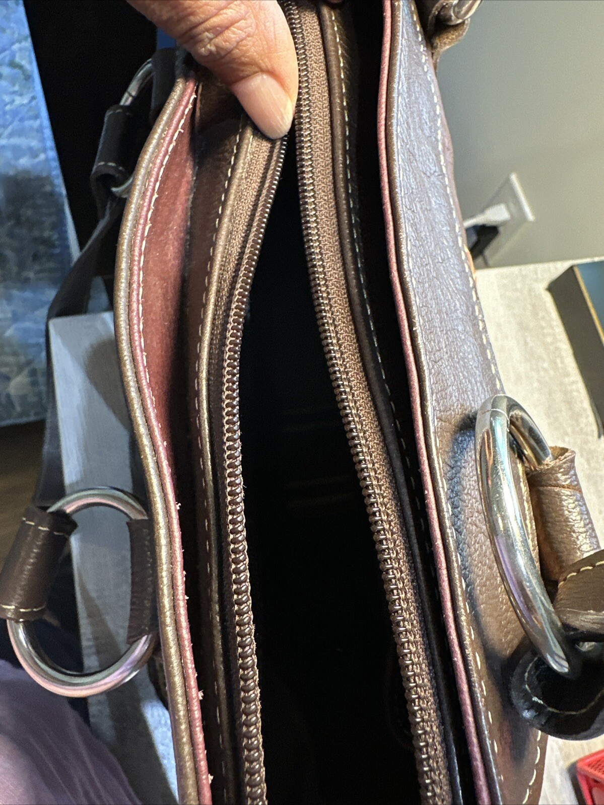 Genuine Leather Patchwork Bag. Beautiful Colors. … - image 12