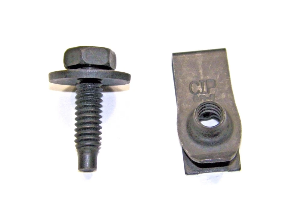 1/4 Body Bolts & U-Nut Clips For Ford (25 Bolts/25 Clips) #1604 (78-864) OAS - Imagem 2 de 4