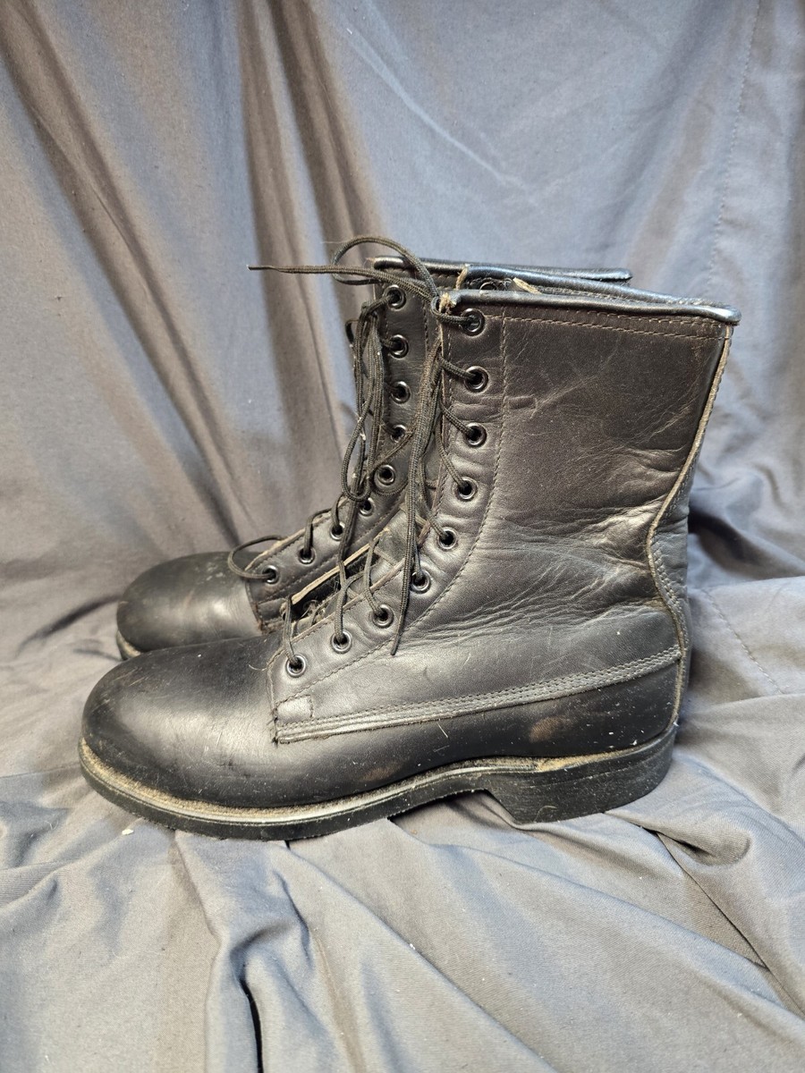 Addison Shoe Company Military Boots Men 5.5 R Black Leather  display picture 1