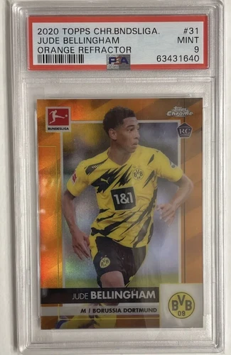 2020-21 Topps Chrome Bundesliga RC Jude Bellingham Orange #23/25 PSA 9