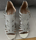 Women’s Forever Perform 60 Silver Rhinestone Heel Sandals, Shoes Size 10 — photo 3