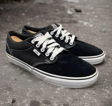 VANS ATWOOD Black White Suede Classic Skateboarding Shoes Mens 8.5 Fast Shipping