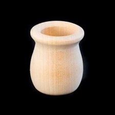 500 Unfinished Wood Bean Pot Candle Cup Wooden Holders Wholesale Lot