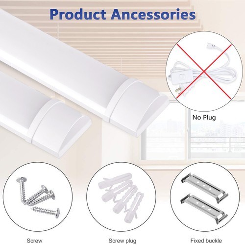 Lámpara LED para habitación húmeda 30/60/90/120 cm tubo lámpara de bañera sótano garaje lámpara SET - Imagen 26 de 31