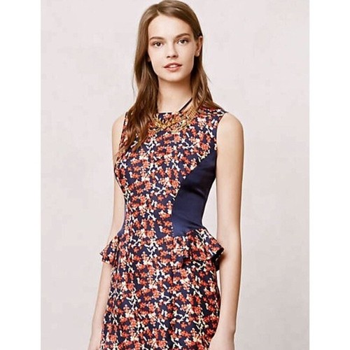 Anthropologie Kachel Red Blue Silk 