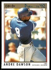 Andre Dawson 1992 O-Pee-Chee Premier #45 Cubs MLB READ FREE SHIP AutographDen