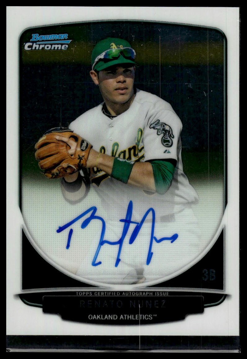 2013 Bowman #BCP-RN Renato Nunez Chrome Prospect Autographs AU AU