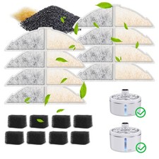 8 Pack Cat Water Fountain Filters, Cat Fountain Replacement Filters for 3L/10...