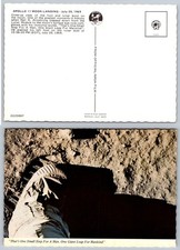 Apollo 11 Moon Landing Astronaut Boot Print NASA Photo Postcard 1969