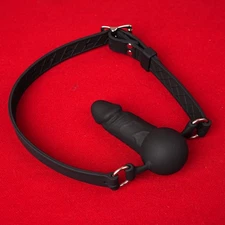 Full Silicone Plug Oral Mouth Gag Adjustable Belt Restraint Couples Roleplay SM