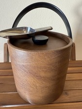 VTG N.Y.C. Ice Bucket MCM with Handle and Ice Scoop Made In USA