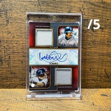 2023 Topps Diamond Icons Ichiro Dual Team Auto /5 Mariners Yankees Rare Patch JP