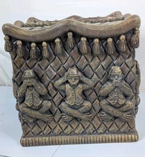 Tissue Box Cover Square Vintage Monkeys Hear No Evil See No Evil