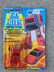1984 TONKA GoBots Sparky #50 Friendly Robot P-Car On OPENED CARDBACK MRT-43