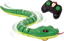 RC Snake Robot Emerald Tree Boa with LED Eyes & Realistic Movement - Lifelike Fa