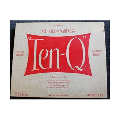 K-T Games Board Game Ten-Q Box Fair/VG+