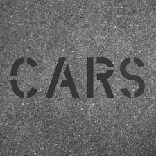 CARS Marking Stencil 96 Inch 2 Pieces Word Traffic Template Roadways HDPE