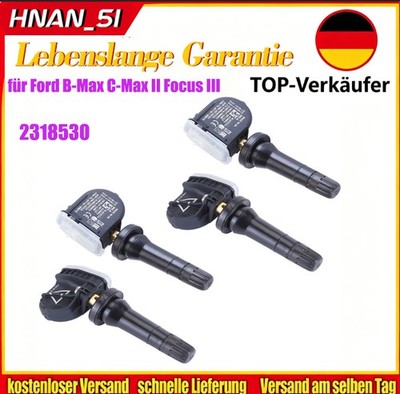 4x for FORD FIESTA 6 FOCUS 3 KUGA 2 MONDEO 5 SCHRADER Reifendrucksensor 2318530