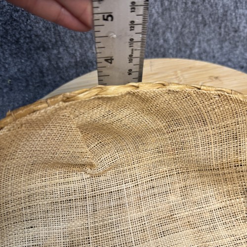 Vintage Woven Straw Basket Handles Veggie Accents Rustic Farmhouse Decor 12in Wi - Picture 10 of 10