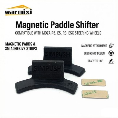 SimPlayer Pair of Magnetic Paddle Shifter Game Simulator DIY Accessory for MOZA