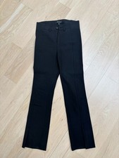 AYR Women's Size 2 Black The Sizzle Tonal Seamed Front Split Hem Pants