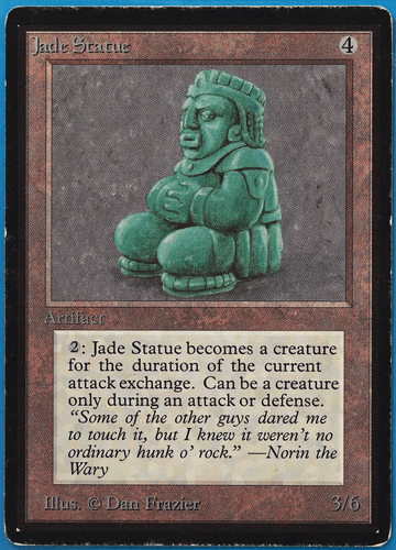 Jade Statue Beta HEAVILY PLD Artifact Uncommon MAGIC CARD (ID# 505767) ABUGames - Picture 1 of 2