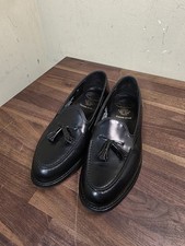 Church's Black Chicane Leather Loafers Shoes Mens UK 85F US 9.5 Custom Grade