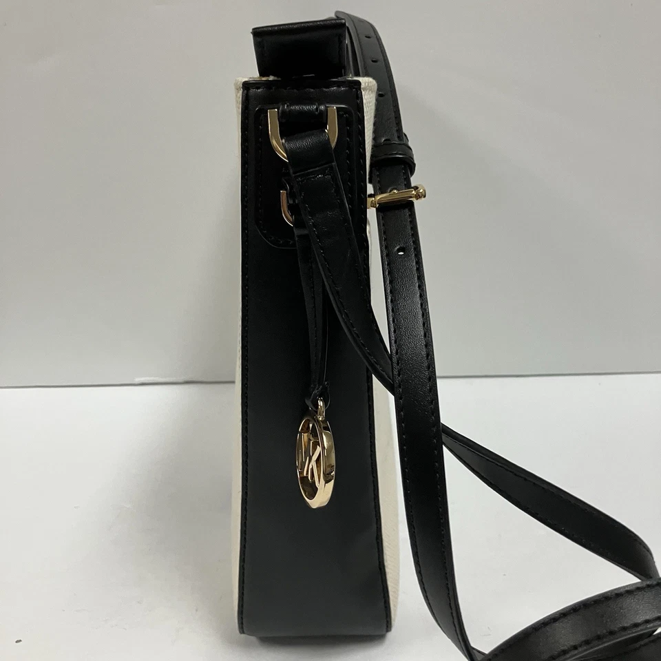 Nuevo sin etiquetas Michael Kors Jet Set Viaje Grande Lona Mensajero, Negro/Lino Foto 3 de 4