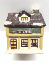 JSNY Village Inn Ceramic Light-Up House Tea Light Candle Holder Village Decor