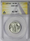 1929 Standing Liberty Quarter 25C AU 58 ANACS