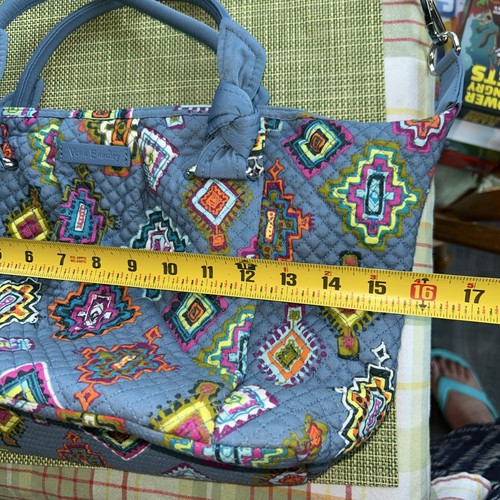 Vera Bradley Crossbody Hobo Hand Bag Purse Painted Medallions W/Key Chain Wallet - Picture 6 of 19