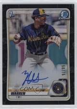 2020 Bowman Draft Chrome Picks Black Refractor 50/75 Zavier Warren Auto 10om