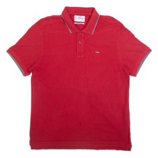 LEVI'S Oversized Mens Polo Shirt Red L