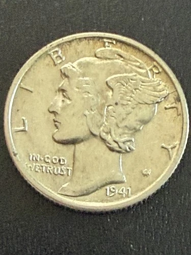 1941 D Mercury Dime AU