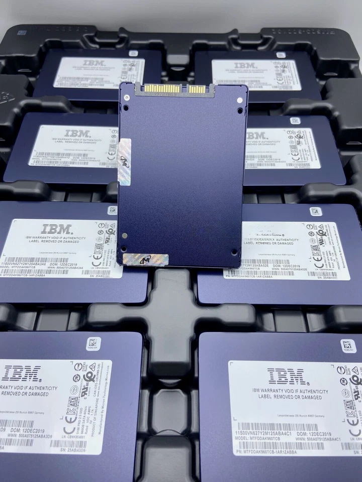 Micron 5100 PRO MTFDDAK960TCB IBM TCG-E 6Gb/s 960GB SED-e SATA 2.5in SSD New - Image 3 of 4