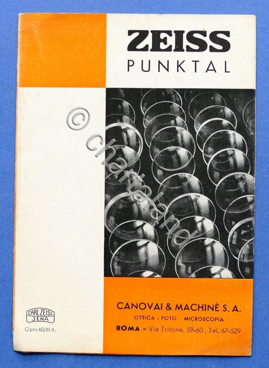 Brochure Zeiss Punktal Lenti per occhiali 1937