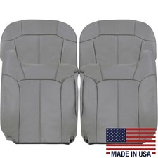 2000 2001 2002 Chevy Tahoe Suburban Leather Seat Covers Light Gray 122 Pewter
