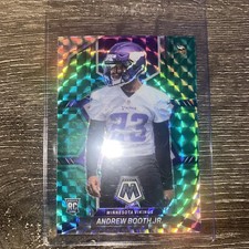 Andrew Booth Jr 2022 Mosaic Green Prizm RC SP  Vikings 
