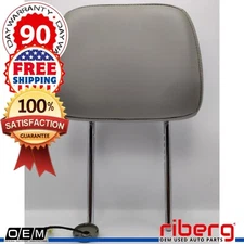 11-21 Jeep Grand Cherokee Dodge Durango Front Active Headrest Gray Leather Vinyl